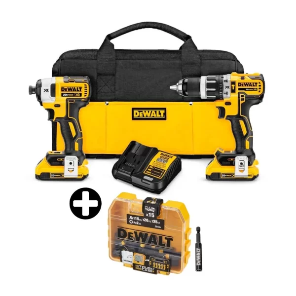 Taladro Percutor Dcd796 1/2" + Atornillador de Impacto DCF 887 1/4" 20V Dewalt