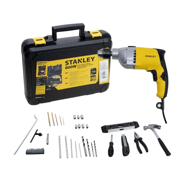 Taladro Percutor 1/2" 800W + Set de herramientas STDH8013KA-B2 Stanley