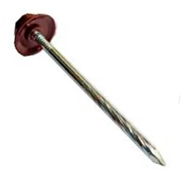 Clavo espiral cabeza Pvc Rojo 65x3.4mm x 100 Onduline